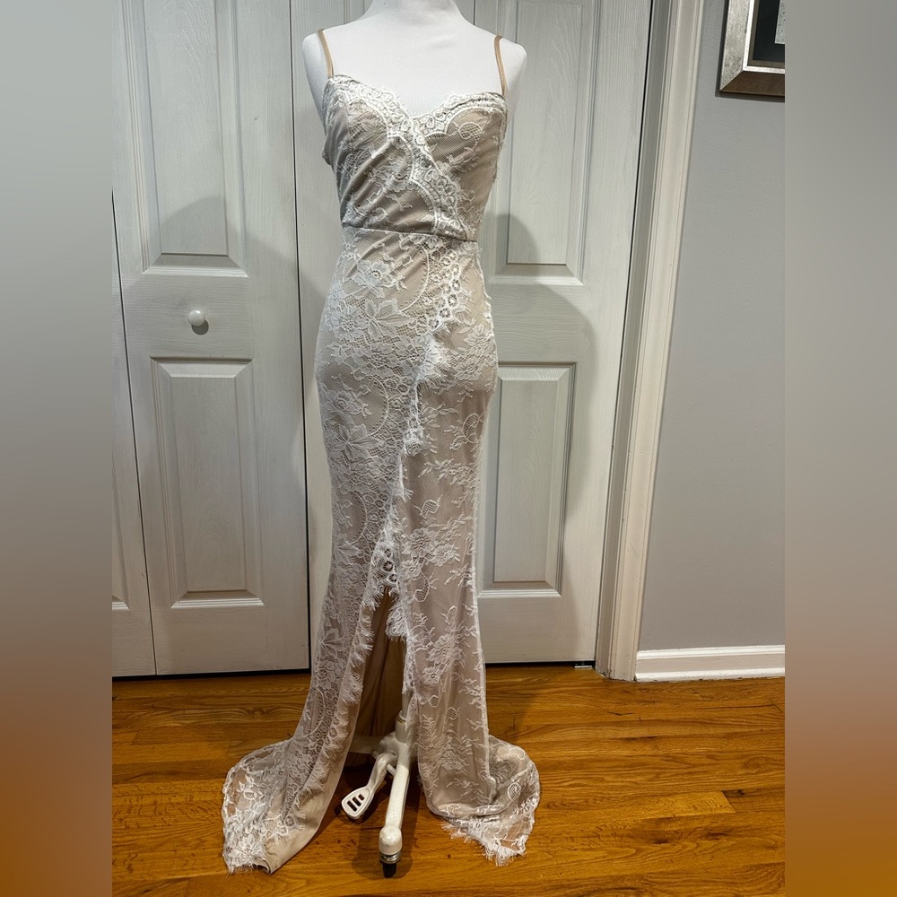 Beautiful Floor Length Lace Gown